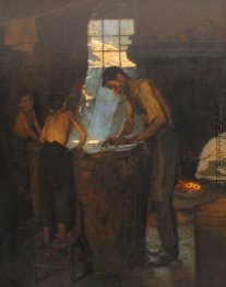 Italienisches Dorf Arbeiter die Hutmacherei Italienisches Dorf Arbeiter die Hutmacherei