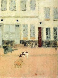 Street in Eragny-sur-Oise oder Hunde in Eragny