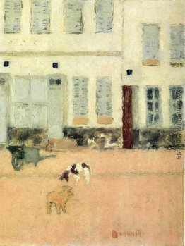 Street in Eragny-sur-Oise oder Hunde in Eragny