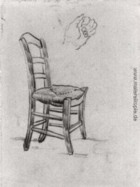 Stuhl und Skizze einer Hand Stuhl und Skizze einer Hand