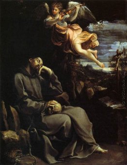 St Francis von Angelic Musik getröstet