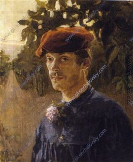 Porträt des Künstlers Bruder Maxim Petrowitsch, mit Kappe