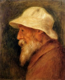 Selbstporträt mit einem weißen Hut