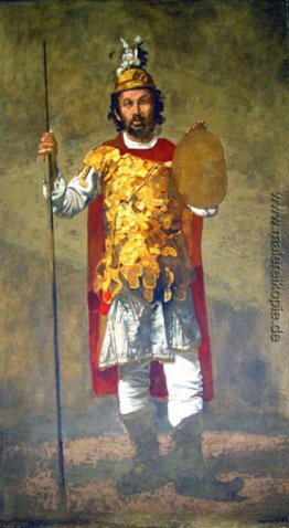 Theofilos verkleidet als Alexander der Große