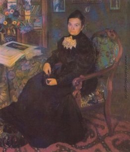 Portrait E.Kustodieva, Maler Mutter