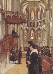 Gebet in der Kathedrale Saint-Pierre in Genf Gebet in der Kathedrale Saint-Pierre in Genf