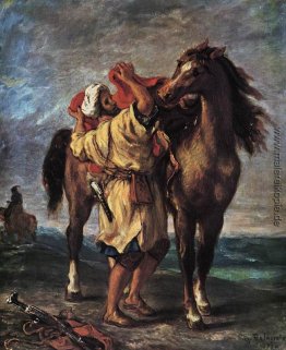 Ein marokkanischer Satteln Sie ein Pferd