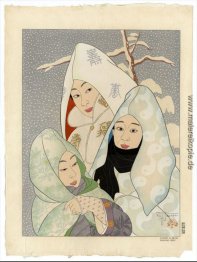 Flocons De Neige. Pengyong, Coree Flocons De Neige. Pengyong, Coree