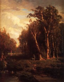 Jäger mit Hund Jumping a Flock Jäger mit Hund Jumping a Flock