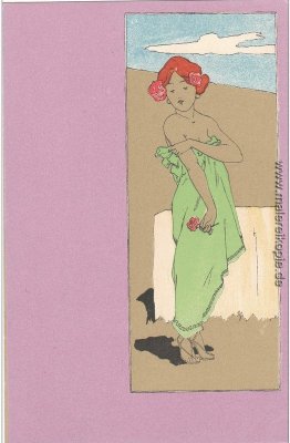 Mädchen mit lila umgibt