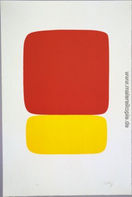 Rot über Gelb aus Suite von siebenundzwanzig Farblithographien