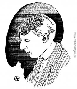 Portrait der englische Schriftsteller und Illustrator Aubrey Bea