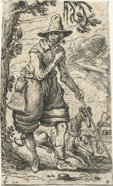 Hunter mit zwei Hunden Hunter mit zwei Hunden