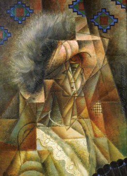 Femme au chapeau rose et Collier de perles