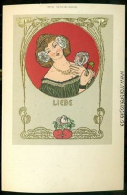 Postkarten Love Heart Woman