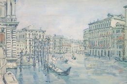 Venedig. Canal Grande. Grau Tag.