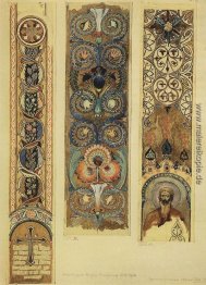 Skizzen von Ornamenten bemalt Vladimir Cathedral