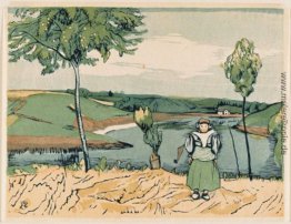 Dutch Girl In Landschaft