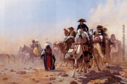 General Bonaparte mit seiner Militärstab in Ägypten