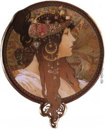 Byzantinischer Kopf. Der Brunette