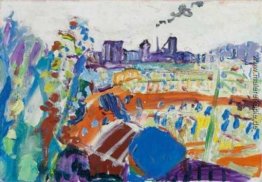 Sommerlandschaft mit Schlieren Gas Works