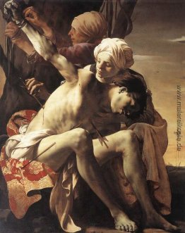 St. Sebastian Tended von Irene und ihr Dienstmädchen