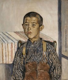 Junge trägt Hosenträger Junge trägt Hosenträger