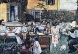 Der Bourgeois Nachmittag oder die Terrasse Familien