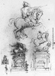 Studieren Sie für das Trivulzio Reitermonument Studieren Sie für das Trivulzio Reitermonument