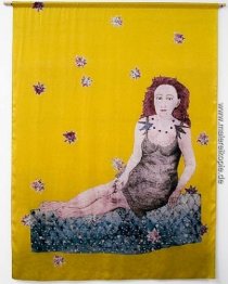 Sitzen mit Snake (Selbstporträt)