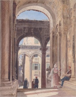 Die Ruinen der Diokletian bei Spalato