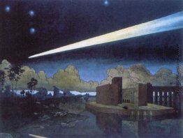 Landschaft mit einem Kometen