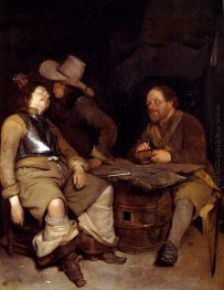 Eine Wache Zimmereinrichtung mit einem Soldaten durchbrennenrauc Eine Wache Zimmereinrichtung mit einem Soldaten durchbrennenrauc