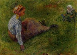 Peasant Sitzen mit Kleinkind