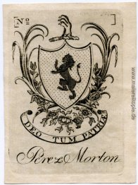 Perez Morton Bookplate Perez Morton Bookplate