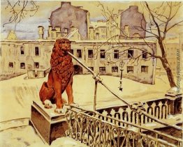 Der Löwe-Brücke in Petrograd