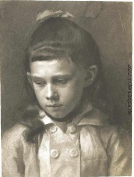 Portrait eines Mädchens, den Kopf leicht nach links gedreht