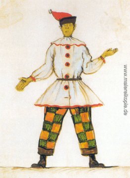 Petruschka. Kostümentwurf für Nijinsky Wazlaw