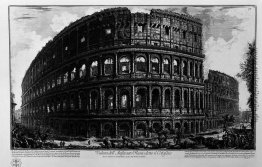 Mit Blick auf das Flavian Amphitheatre, genannt das Kolosseum