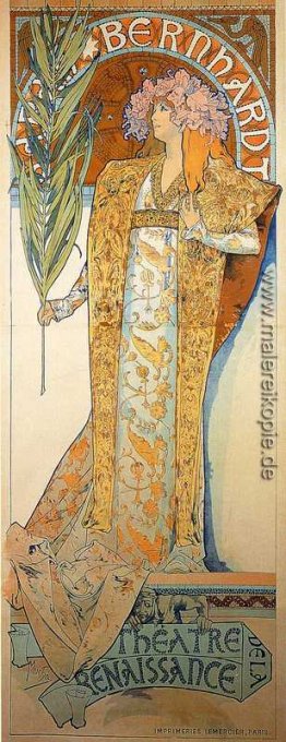 Plakat für Victorien Sardou`s Gismonda mit Sarah Bernhardt am Th