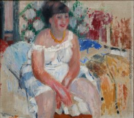 Frau auf dem Nacht