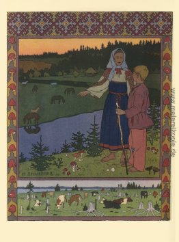Illustration für den russischen Fairy Story "Schwester und Brude