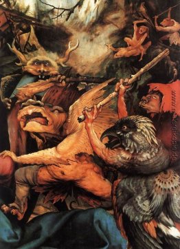 Demons mit Stöcken bewaffnet (Detail aus dem Isenheimer Altar)