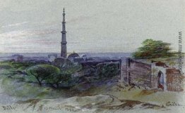 Ein Blick auf den Qutb Minar, Delhi