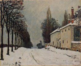 Schnee auf der Straße, Louveciennes (Chemin de la Machine)