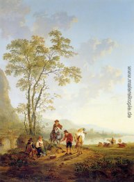 Italienische Landschaft und Verderben Merwede Italienische Landschaft und Verderben Merwede