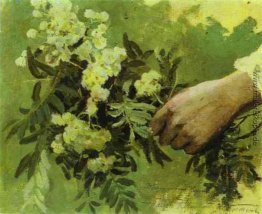 Eine Hand mit Blumen