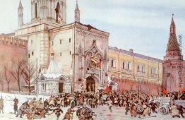 Vor dem Eintritt in Kremlin. Nikolski Gate 2 (15) November 1917