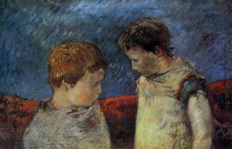 Aline Gauguin und einer ihrer Brüder