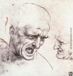 Studien für die Köpfe von zwei Soldaten in "Die Schlacht von Ang